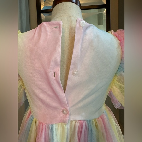 👑 Pippa & Julie-Girls' Rainbow Mesh Tutu Dress👑 - Picture 5 of 9